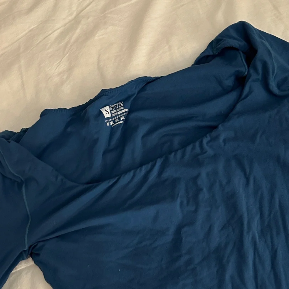 Blue Long Sleeve Jumpsuit - Picture 3 of 7